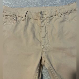 Lacoste Women's Jeans 44 Beige Denim Bootcut